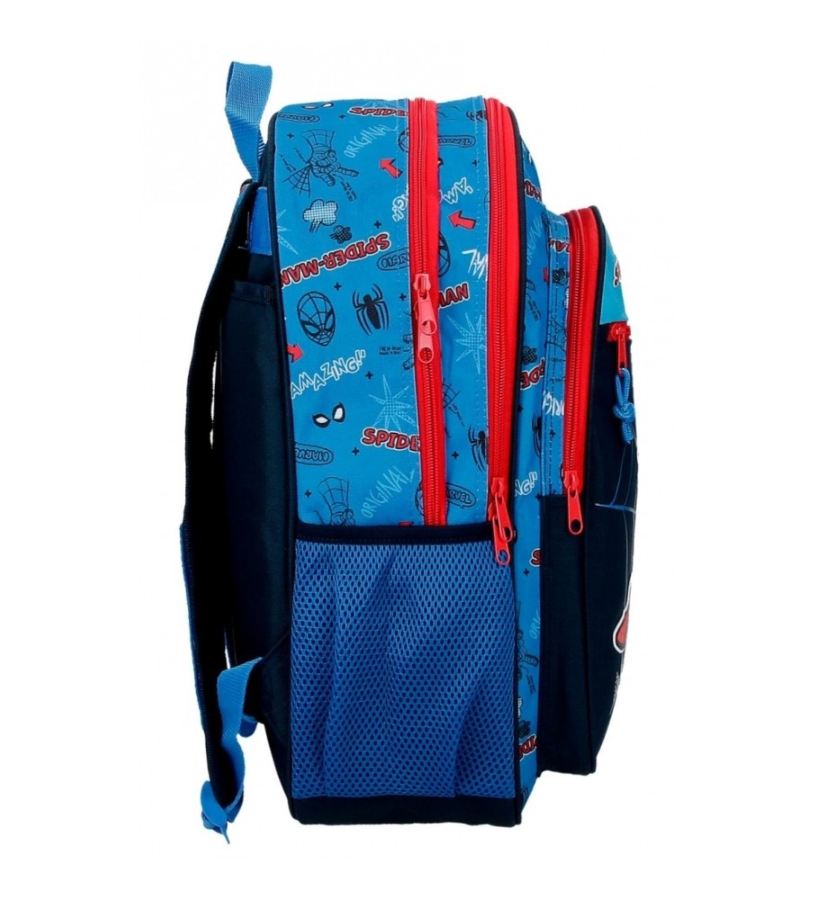 Joumma Bags Mochila Escolar Spiderman Totally awesome 42cm Dos Compartimentos azul