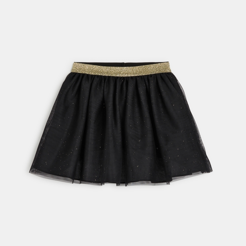 Jupe tutu courte et pailletée noire fille