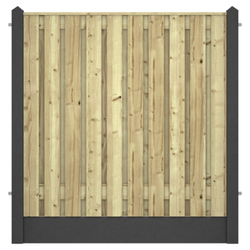 Hout beton schutting grenen hout antraciet per meter