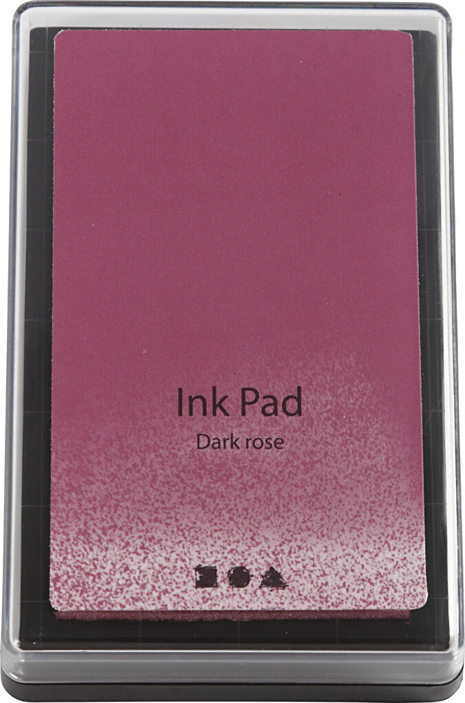 Stempelpude - H 2 CM - Str. 9X6 CM - Mørk Rosa - 1 Stk