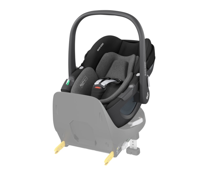 Pebble 360 0 - 15 M  40 - 83 cm  0 - 13 kg    Intuitive FlexiSpin-Drehung mit nur einer Hand |    Komfortable ClimaFlow-Temperaturregulierung |    Easy-in Gurtsystem |    G-CELL-Seitenaufpralltechnologie |