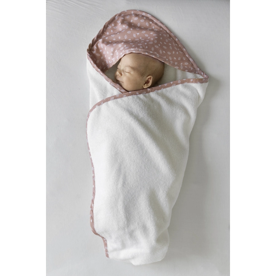 VINTER&BLOOM Kapuzenbadetuch Nordic Leaf Misty Rose