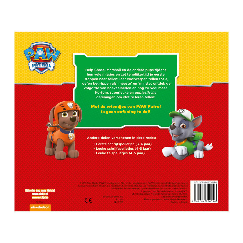 PAW Patrol - Eerste telspelletjes (3-4 jaar)
