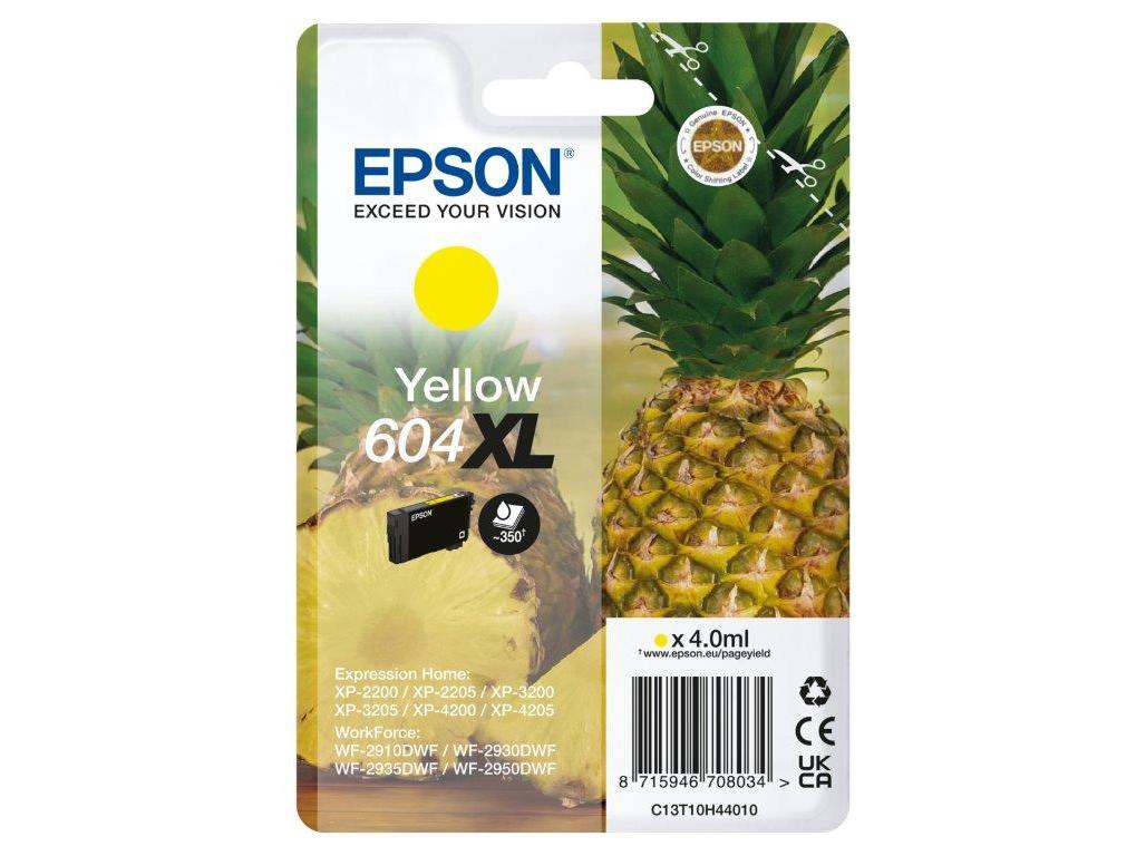 TINTEIRO ORIGINAL EPSON SINGLEPACK YELLOW 604XL