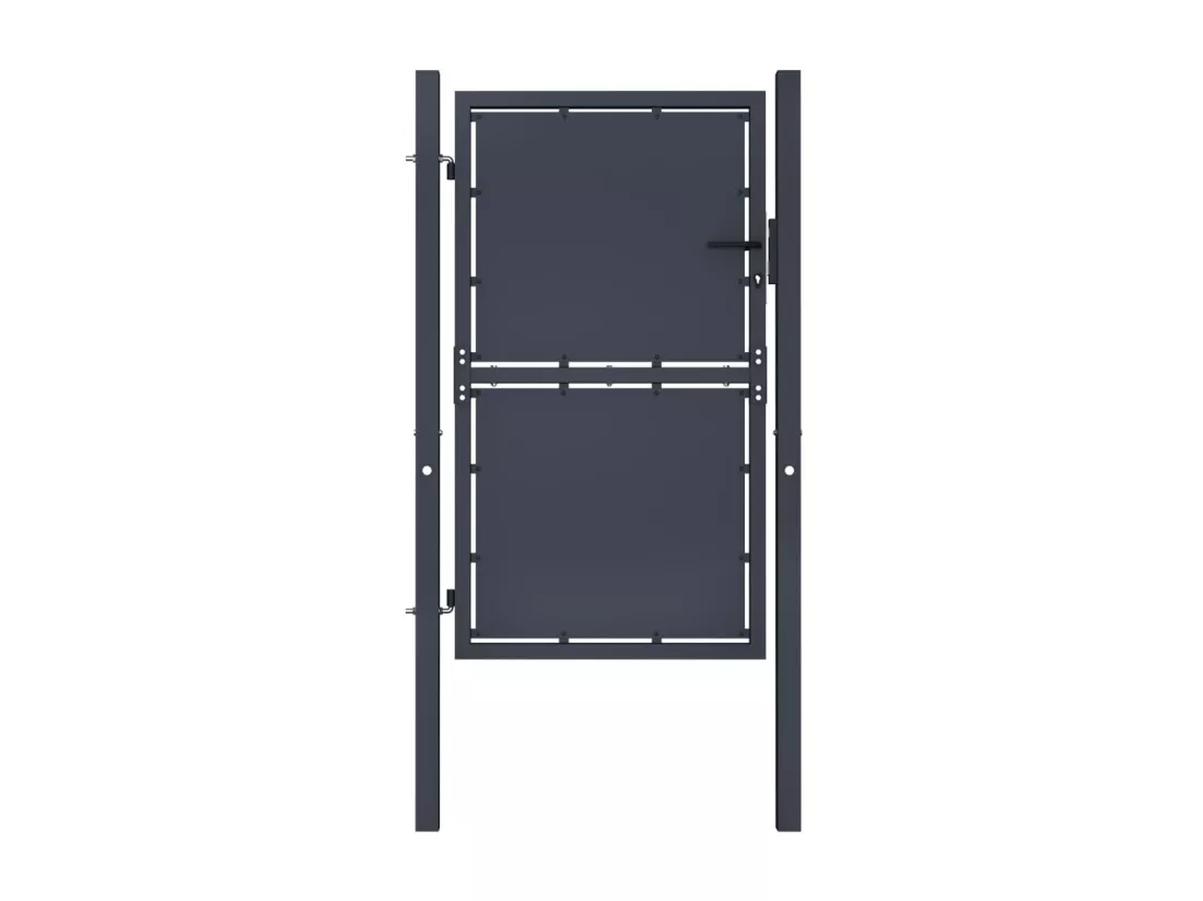Portail de jardin Acier 100 x 175 cm Anthracite