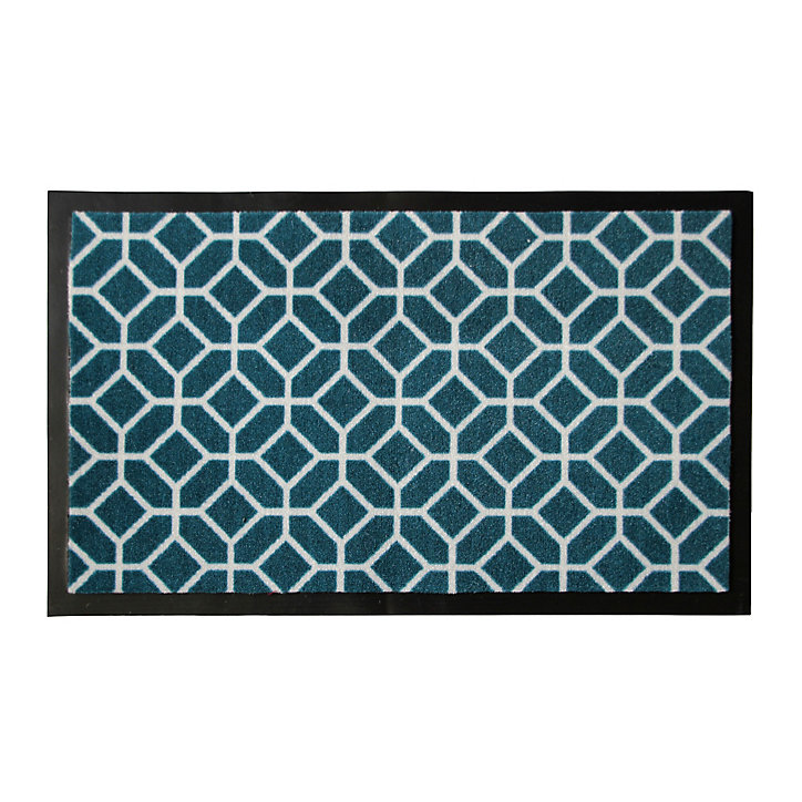 Tapis d'entrée polypropylène Boykins GoodHome motif vert L.45 x l.75 cm