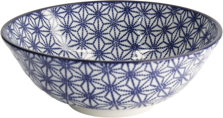 Tokyo Design Studio Nippon Blue Soba Bowl 21x7. 8cm 1. 1l Star Blue/white