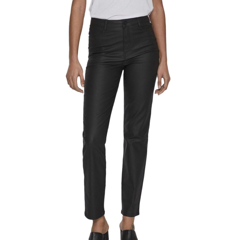 Vila Jean Enduit Noir Femme Vila Commit
