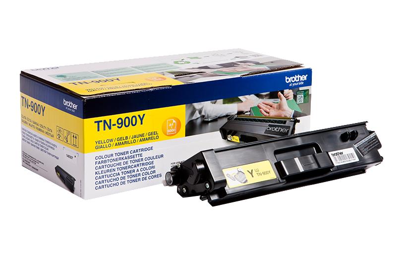 Toner TN-900Y Yellow<br>Toner, farbig