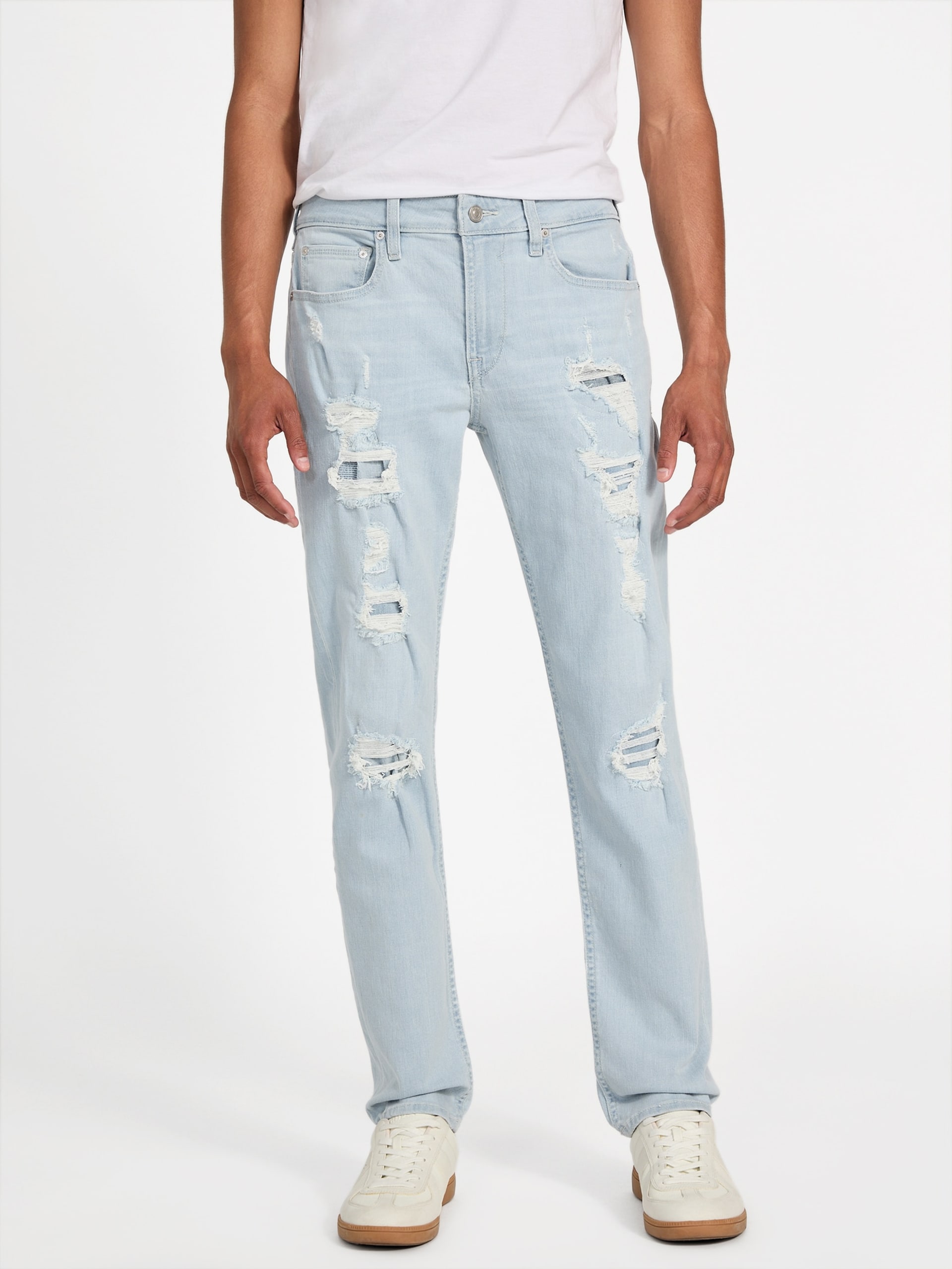 Calça jeans Eco Finnley de cintura média e corte afunilado