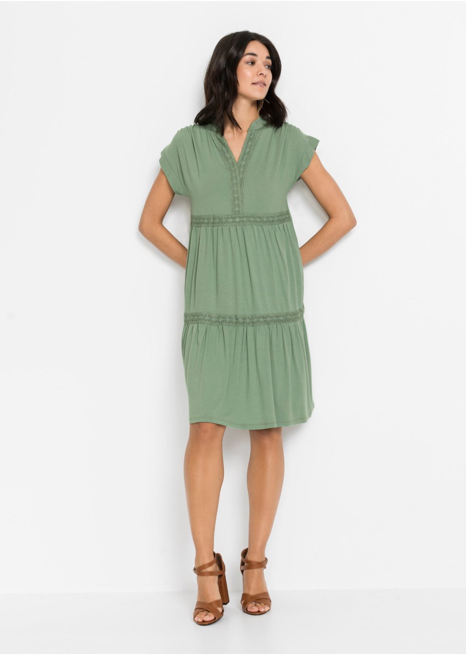 Robe-tunique à dentelle