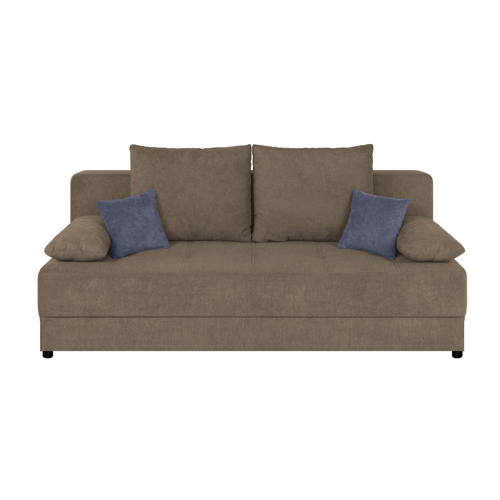 Schlafsofa - nougat - Boxspring - mit Staukasten