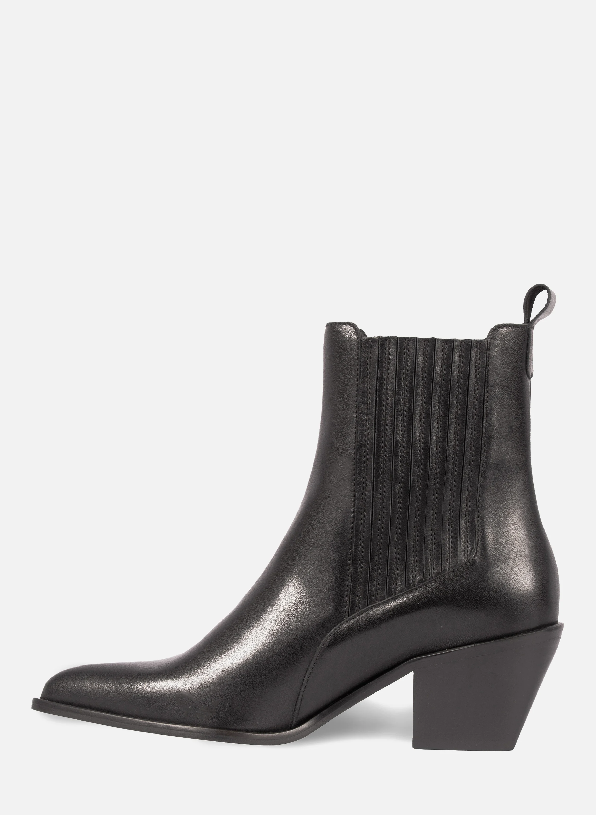 Bottines santiag cuir | Noir