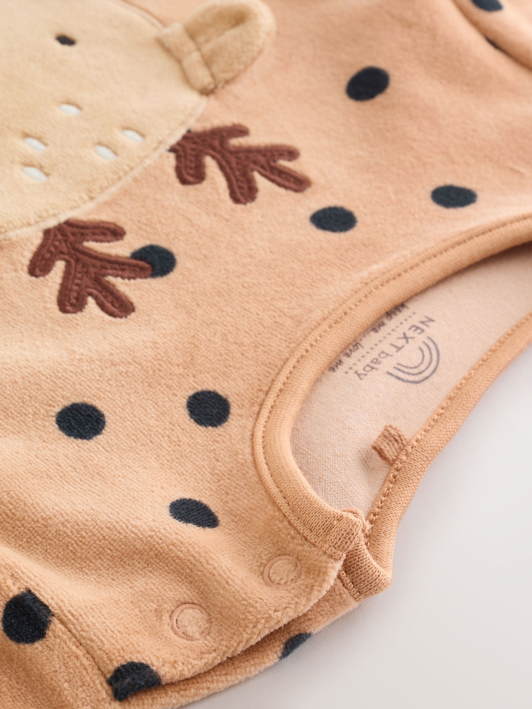 Bruin rendier - Baby kerst verkleed pyjama (0mnd -2jr)