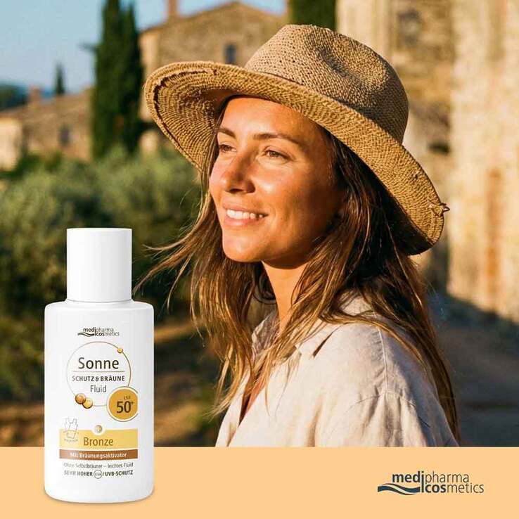 Sonne Schutz & Bräune Fluid bronze LSF 50 + , 50 ml