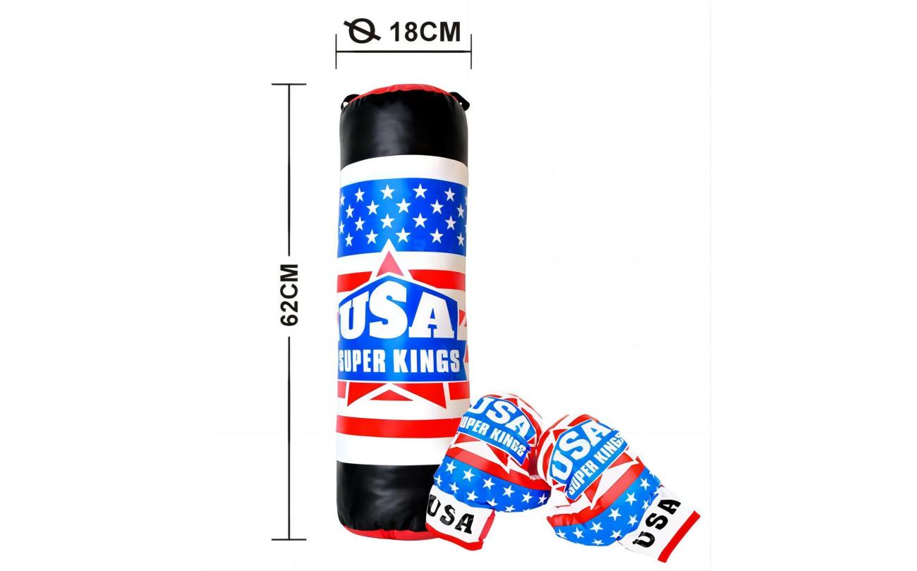 Bokszak 60cm USA Super Kings met 2 handschoenen
