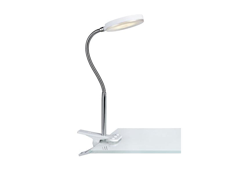 Markslöjd Schreibtischleuchte Flex Clip, 3000K, 5W, Weiss/C LED Schreibtischlampe mit Cliphalterung