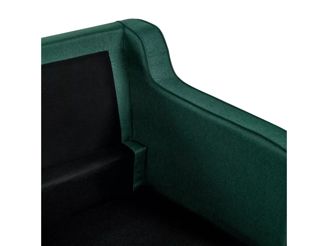 Canapé 3 places en tissu vert foncé LOKKA