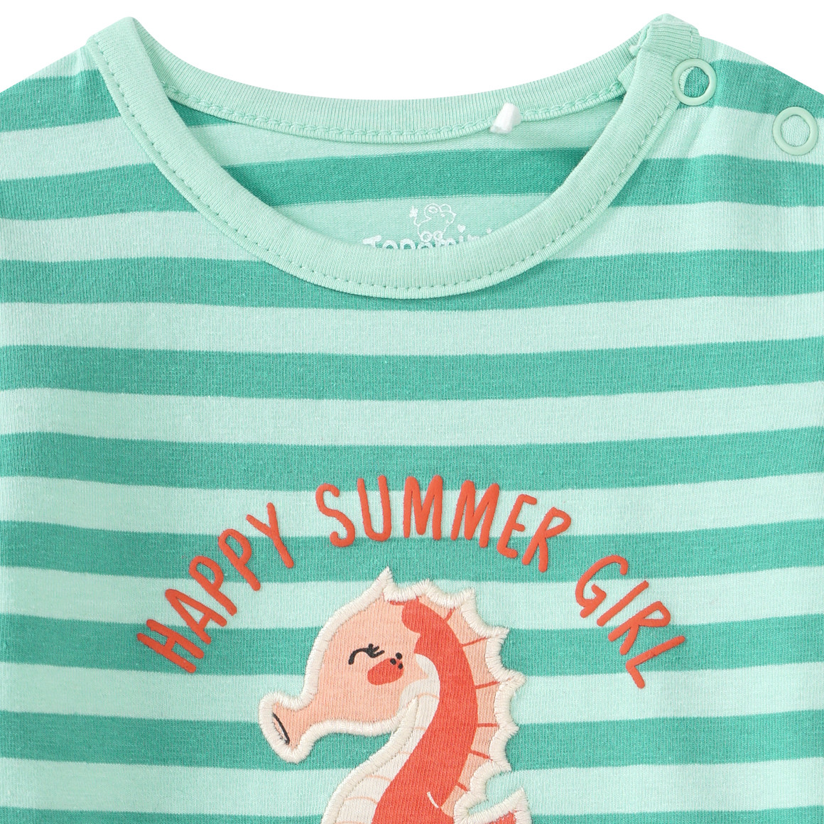 Topomini Baby T-Shirt mit Seepferdchen-Motiv hellgrün / grün