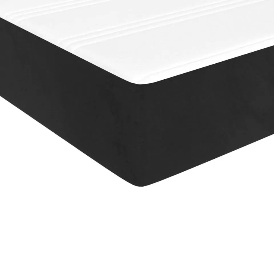 vidaXL - Bed frame met matras - Zwart - Fluweel - 90x200 cm