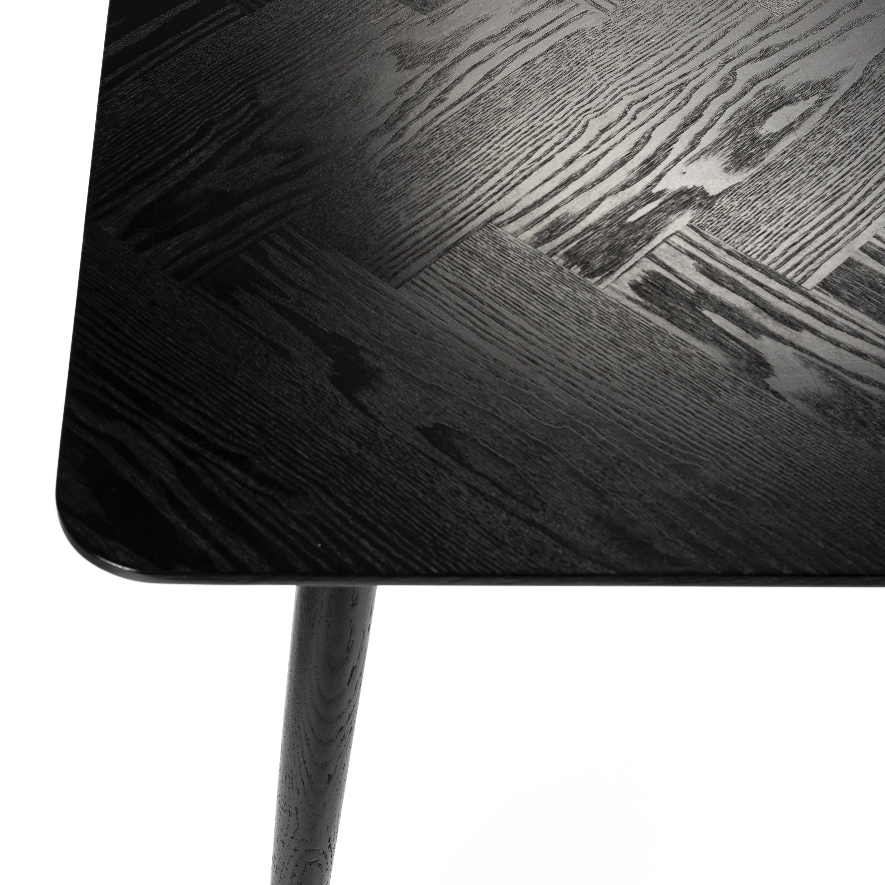by fonQ Fabio Eettafel Visgraat - 160 x 80 cm - Zwart