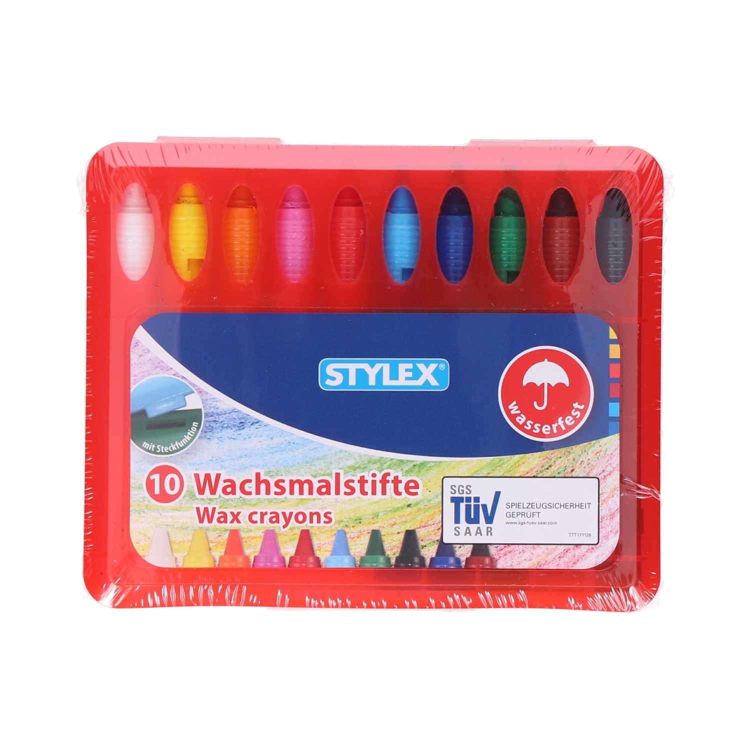 STYLEX® Wachsmalstifte mit Drehhülse bunt