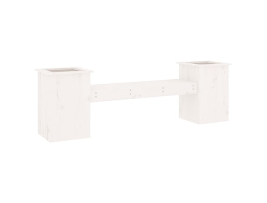 VIDAXL - Banc de jardin Banc avec jardinières blanc 184,5x39,5x56,5 cm bois massif p...