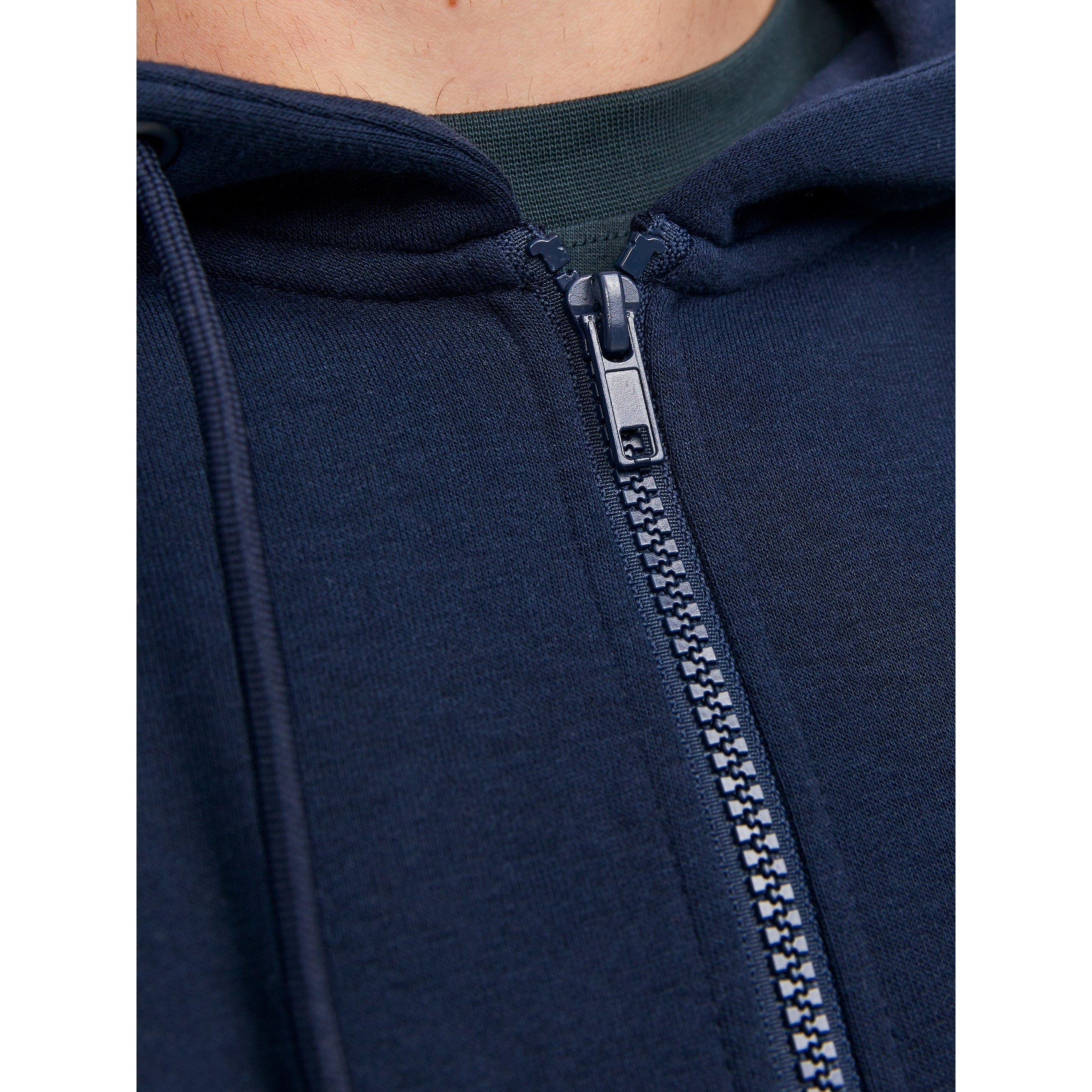Jack and Jones Jack Bradley Zip Hoodie Mens Plus Size