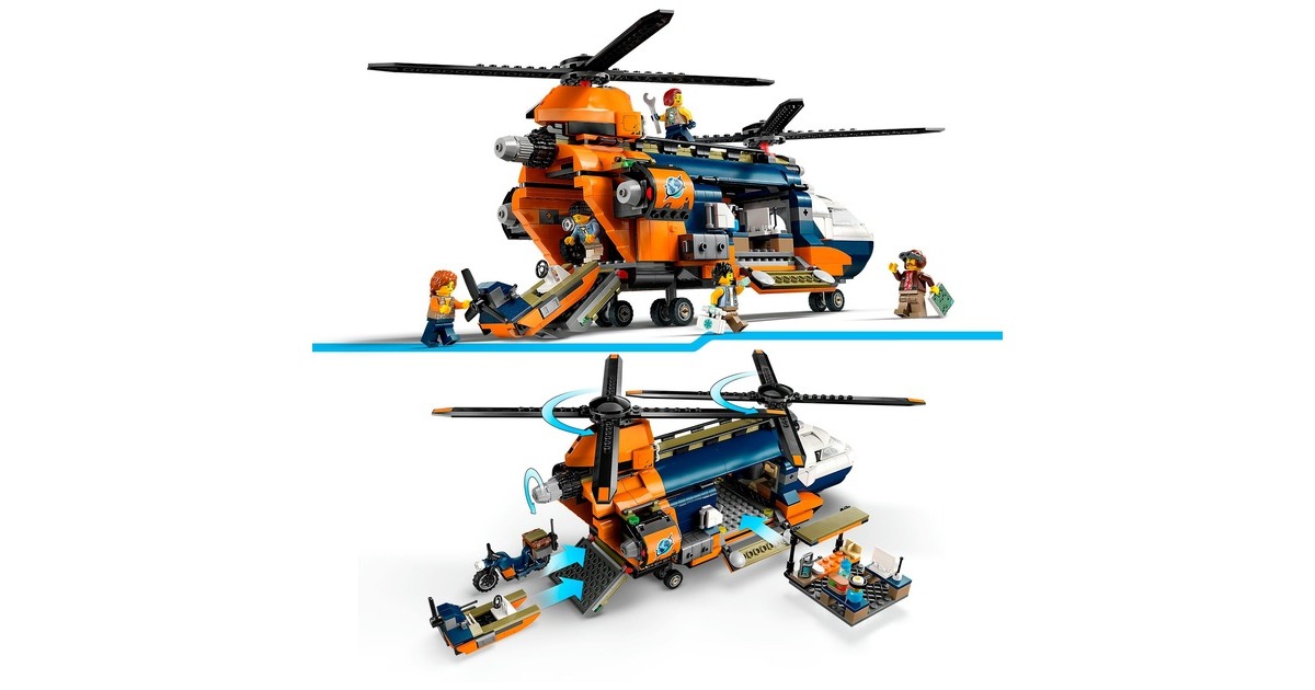 LEGOCity - Jungleonderzoekers: helikopter bij de basis Constructiespeelgoed  (60437)