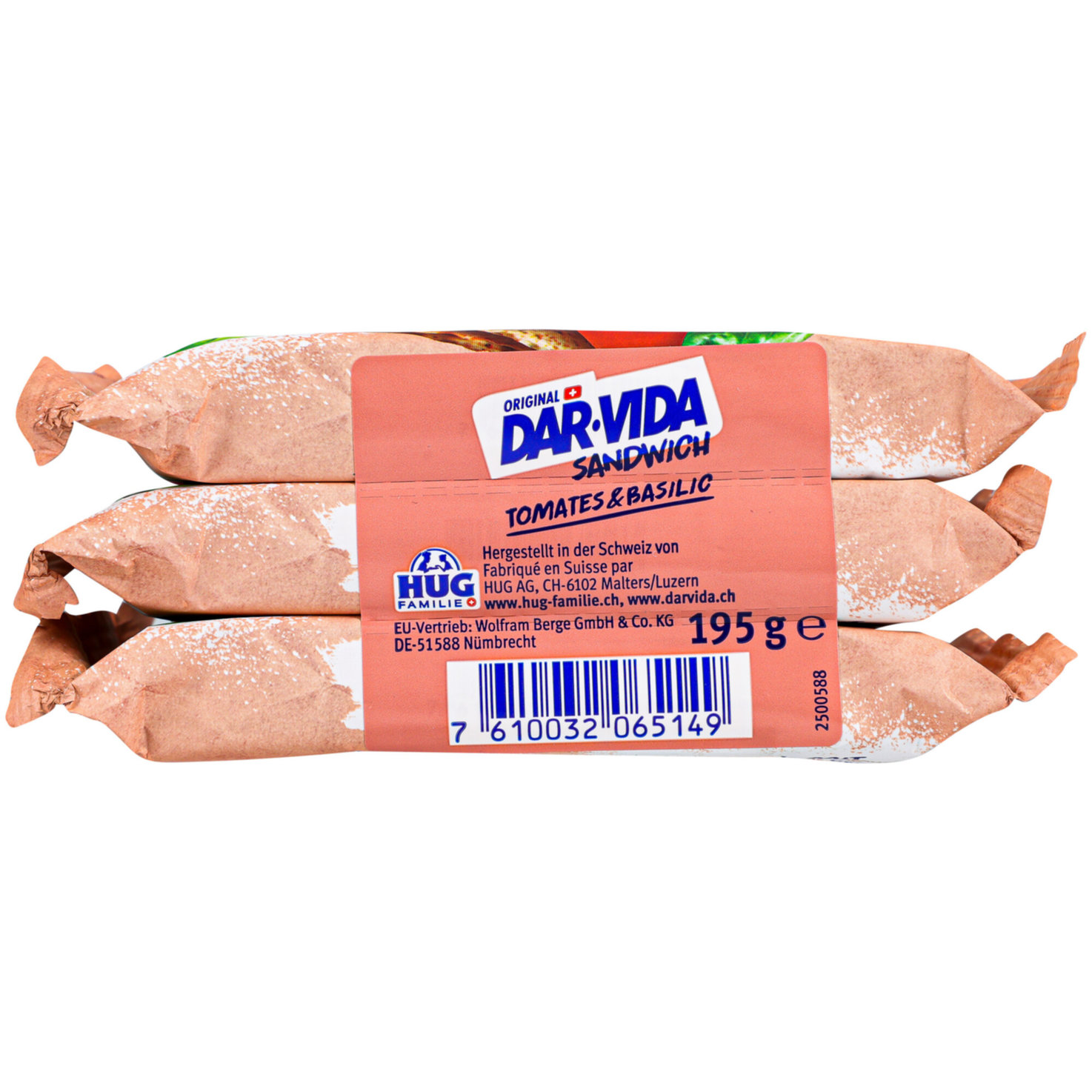 Dar-Vida Sandwich Tomates & Basilic 3 Portionen