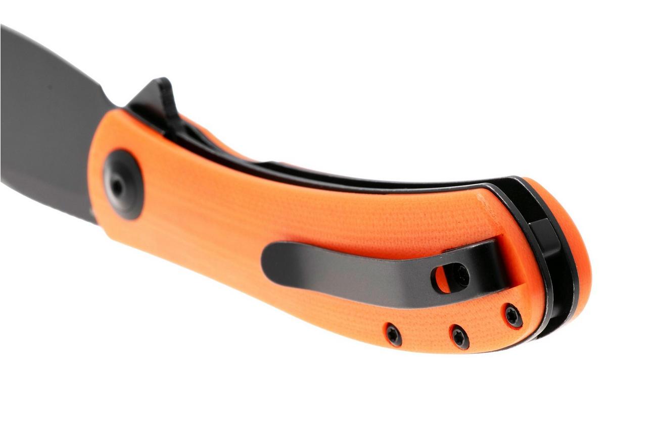 Trollsky Knives Mandu Evo MTE005 Blackwashed 14C28N, Orange G10, zakmes, Michael Trollsky design