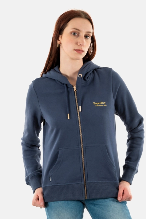 Sweat superdry essential logo ziphood ub qb2 mariner navy