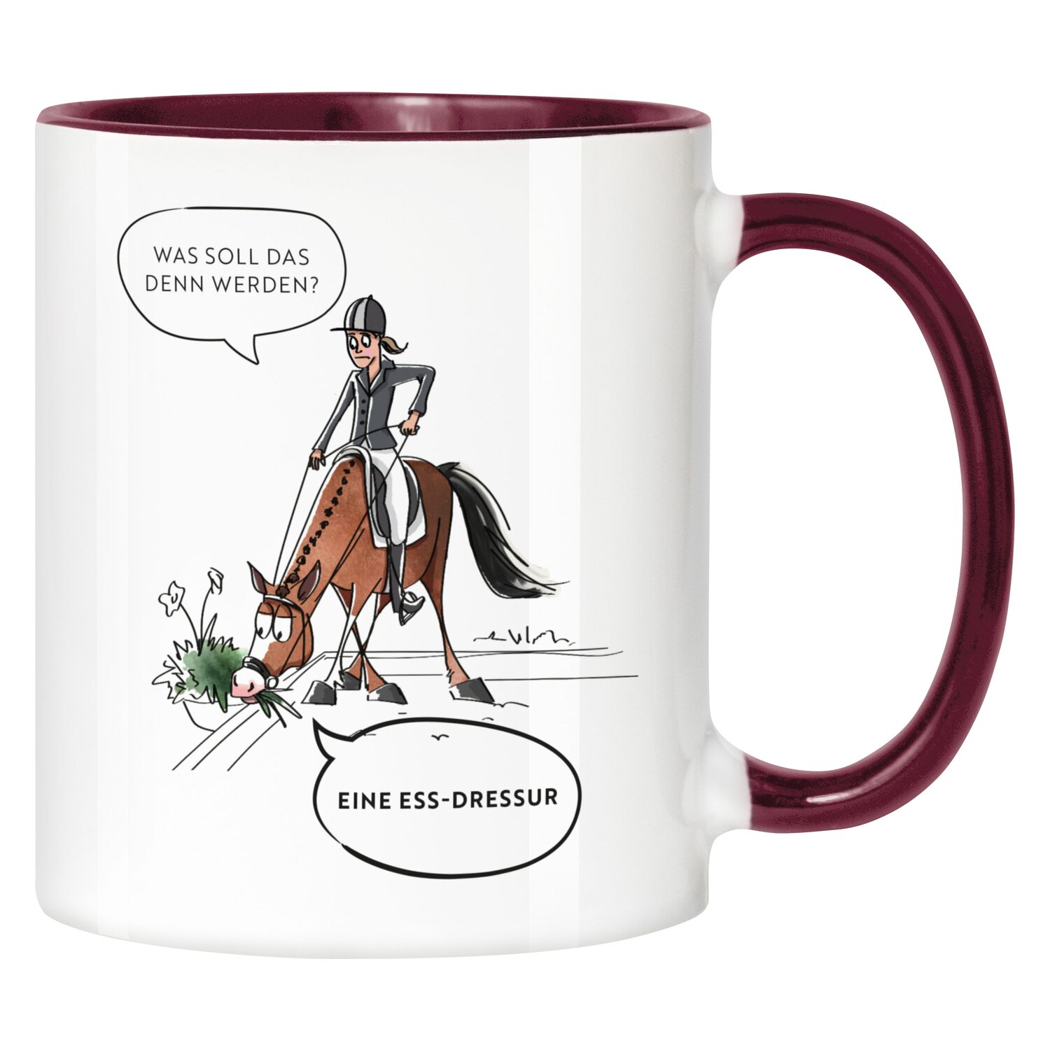 mrs. RIDE Keramiktasse  - bordeaux - Ess Dressur