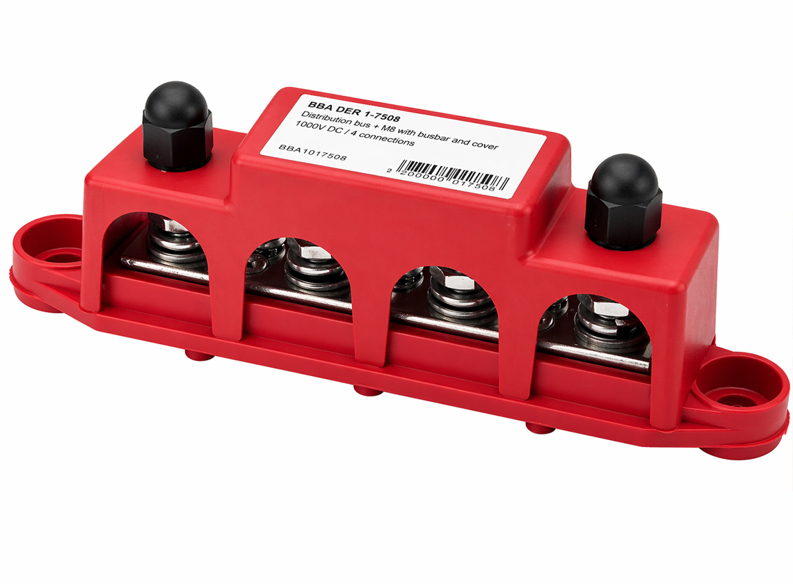 BBA M8 4-punts busbar - red