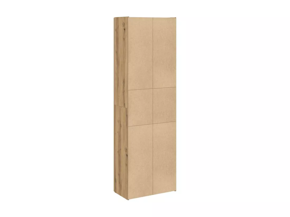 Buffet haut chêne artisanal 60x32x190 cm bois d'ingénierie
