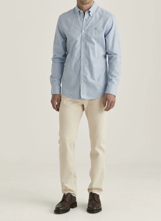 Morris Stockholm Watts Flannel Shirt-Slim Fit / 55 Light blue / S Light blue