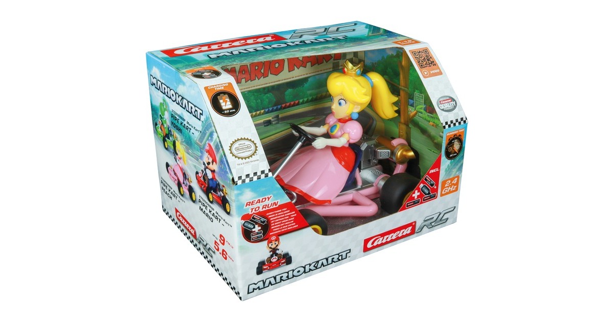 Carrera2,4GHz Mario Kart Pipe Kart, Peach RC  (schaal 1:18)