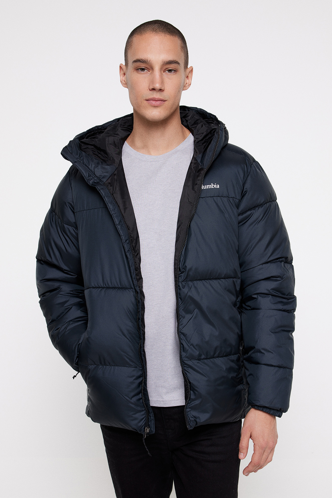 Jaqueta acolchoada masculina Columbia™ Puffect™ com capuz
