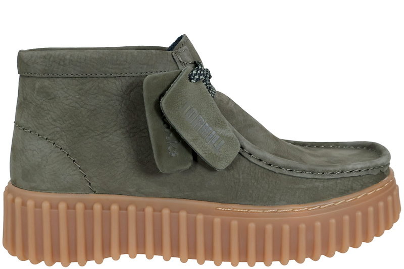 CLARKS TORHILL MOSS STØVLE I MØRKEGRØNT OLIERET NUBUCK