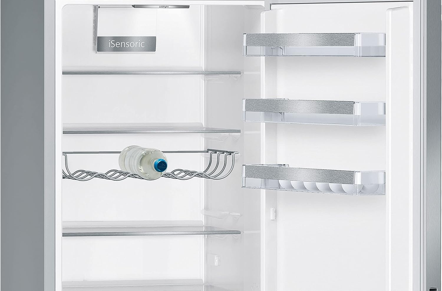 Siemens KG39EAICA iQ500 Kühl-Gefrier-Kombination, 201 x 60 cm, 249 L Kühlen + 94 L Gefrieren, LowFrost seltener abtauen, LED-Beleuchtung gleichmäßige Ausleuchtung, BigBox Platz für großes Gefriergut