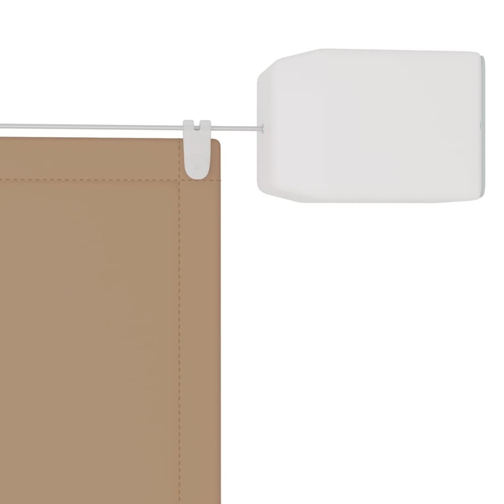 Auvent vertical 60 x 360 cm tissu oxford taupe