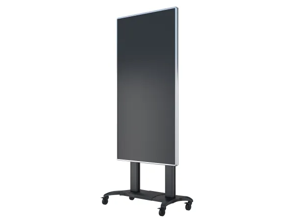 Multibrackets M Public Dual Pillar 180 HD - Vogn med hjul - for fladt panel - aluminium - sort - skærmstørrelse: 60
