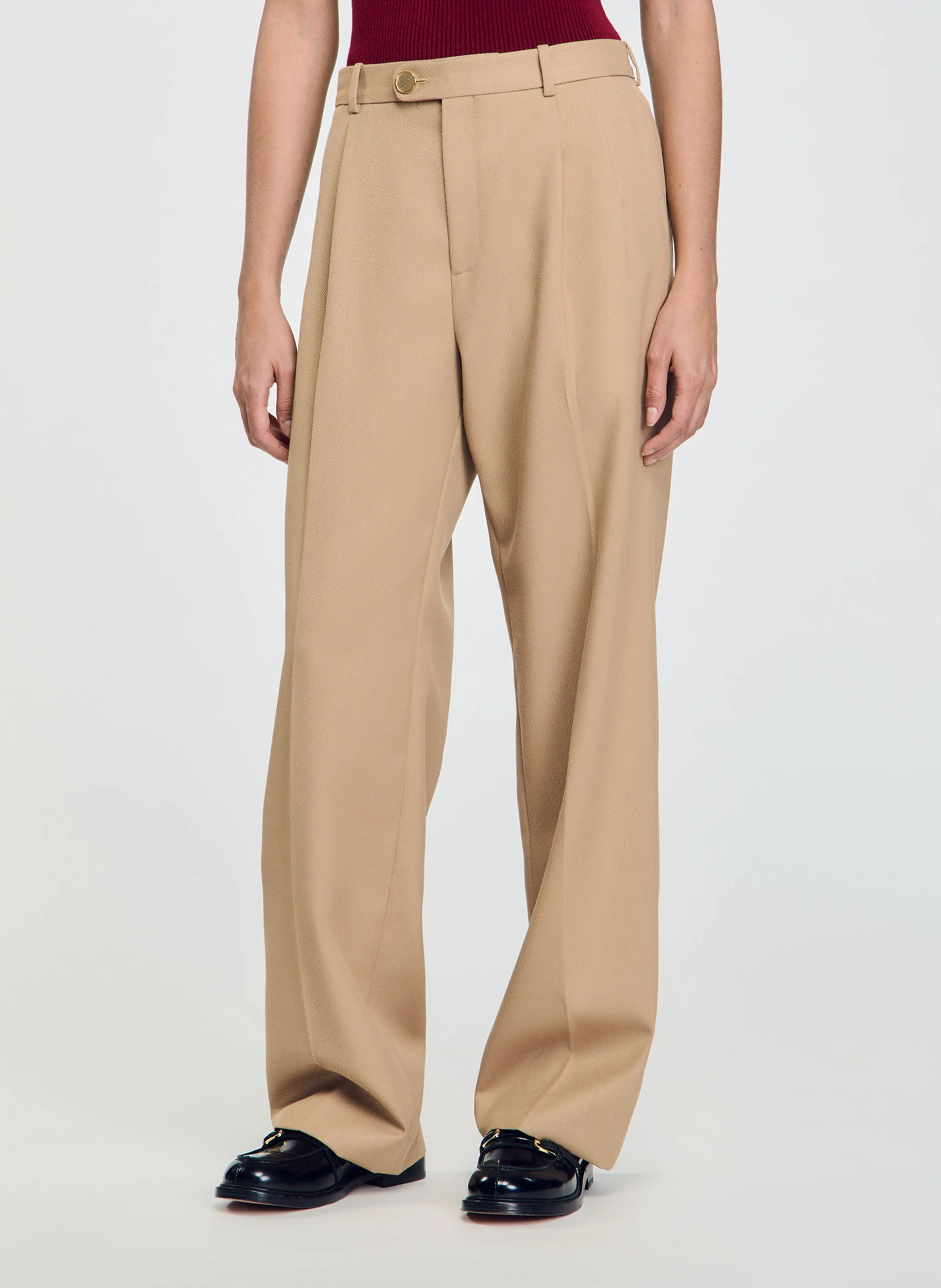 Pantalon large de costume | Jaune