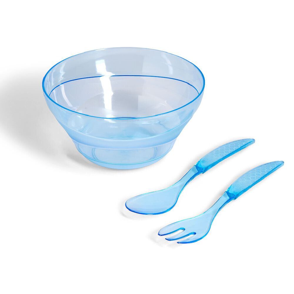 Saladier plastique Ø25cm avec couverts à salade - 3 modèles
