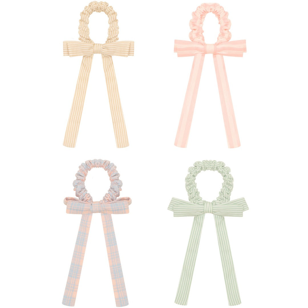 Mimi & lula scrunchies met strik summer stripes - 4st