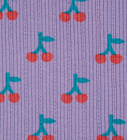 Bobo Choses Leggings - Rib - Cherry - Lilla
