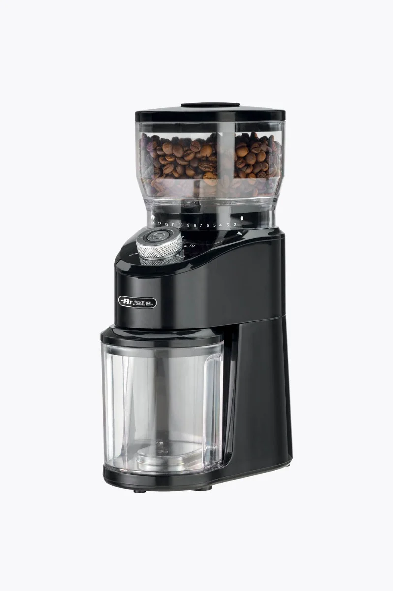 Ariete Moderna Slim, Edelstahl + Ariete Coffee Grinder 3023, schwarz