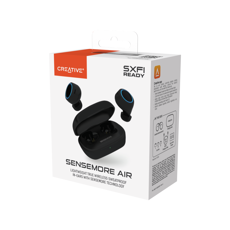Creative - Sensemore Air TWS In-Ear ANC, Sort