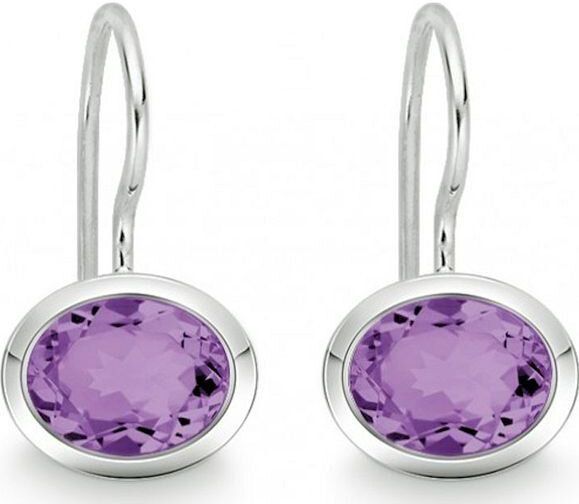 Quinn - Oorbellen - Zilver - Amethist - Model 035811933