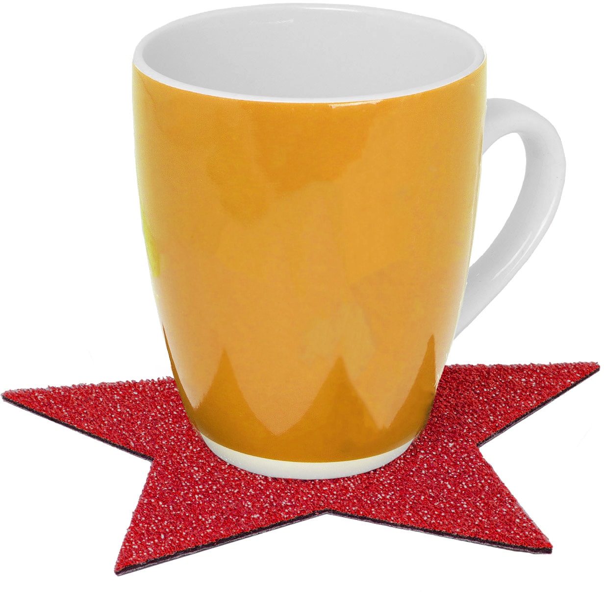 Primaflor-Ideen in Textil Platzset »Stern, Weihnachtsdeko rot« ideal als Untersetzer oder Tischdeko, Grösse 16,5 cm
